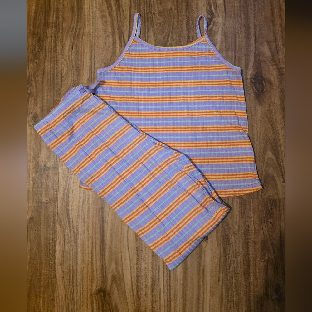 NWOT Striped Tank Top and Pants Pajama Set